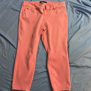 Torrid coral orange denim jean pant